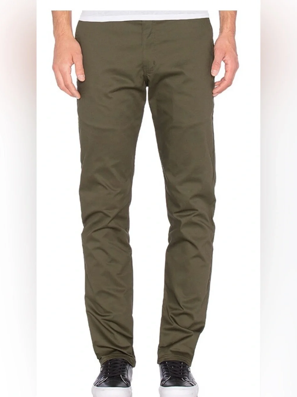 Naked & Famous Slim Chino green stretch twill Japanese Sz 30